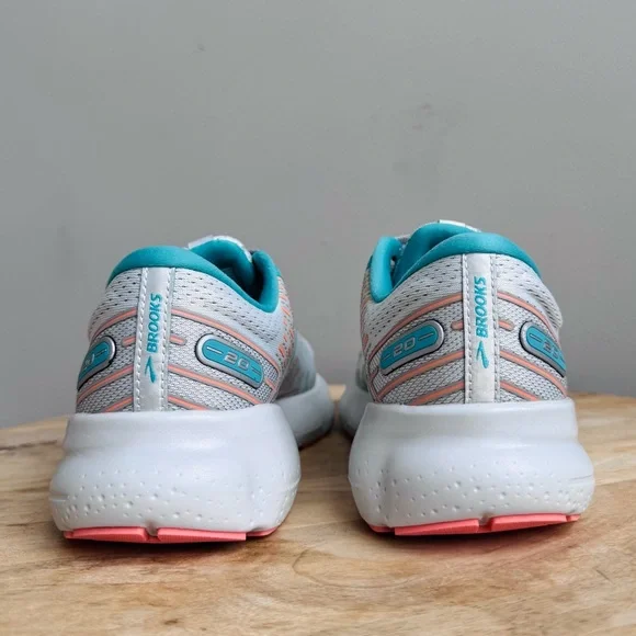 Brooks Glycerin 20 Running Shoes Women’s 9 Gray Coral Latigo Bay Aqua Blue - Picture 5 of 11